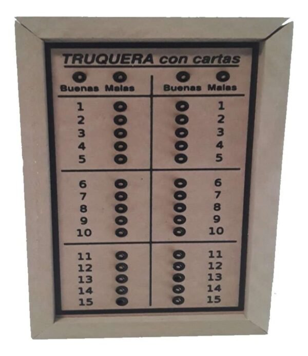 Truquera De Madera Con Cartas De Truco Bisonte