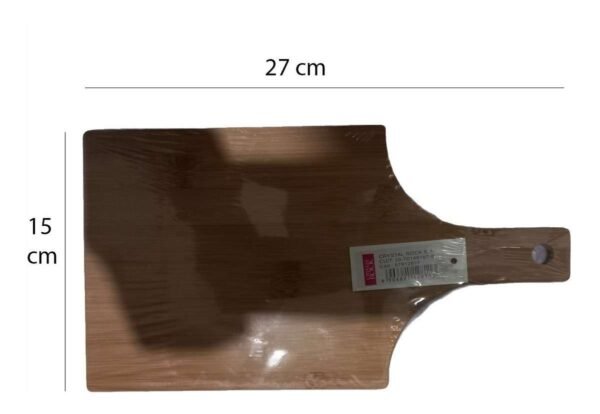 Tabla Corte Picar De Bambu Chica  Con Mango 28 X 15 Cm