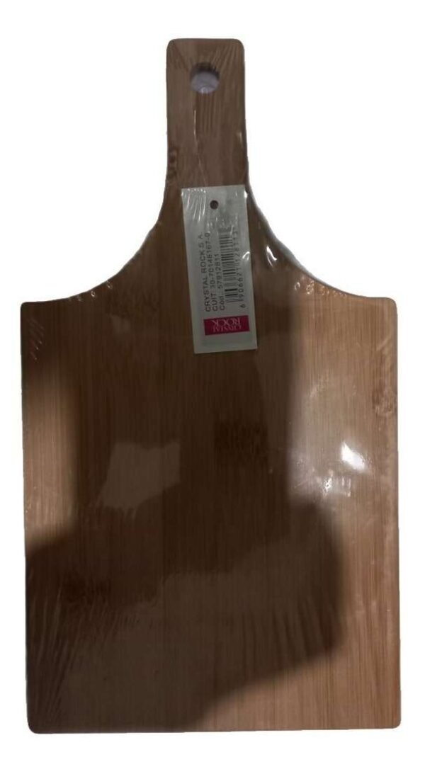 Tabla Corte Picar De Bambu Chica  Con Mango 28 X 15 Cm