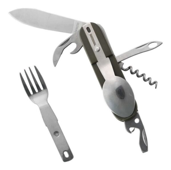 Kit Cubiertos Camping Tenedor Cuchillo Scout Supervivencia