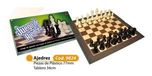 Juego Ajedrez 34 X 34 Con Piezas De Plastico 77 Mm Local