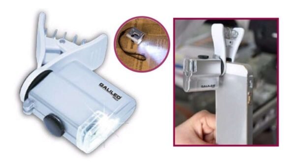 Lupa Microscopio Con Clip Y Luz Para Celular Y Tablet 55x