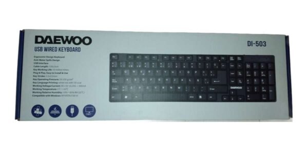 Teclado Pc Usb Con Cable Daewoo Para Computadora