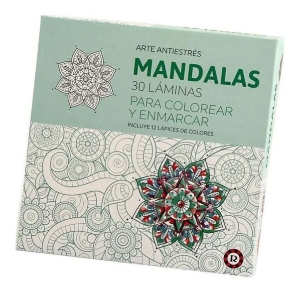 Juego Mandalas Antiestres Arte Laminas  Para Colorear Local