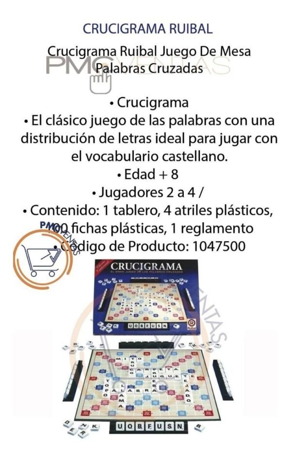 Crucigrama Ruibal Juego De Mesa Palabras Cruzadas Original