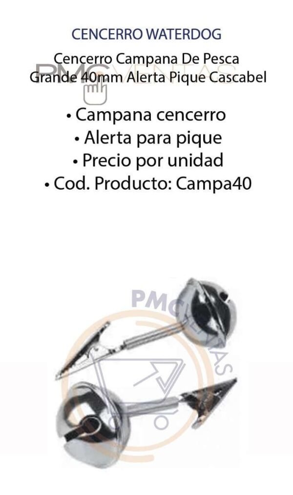Cencerro Campana De Pesca  Grande 40mm Alerta Pique Cascabel