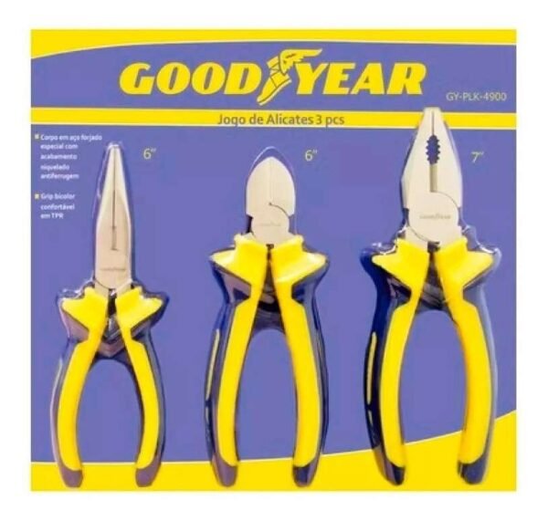 D_854015-MLA31351514288_072019-F.jpg Juego Herramientas Alicate Pinza Punta Conica Acero Goodyear