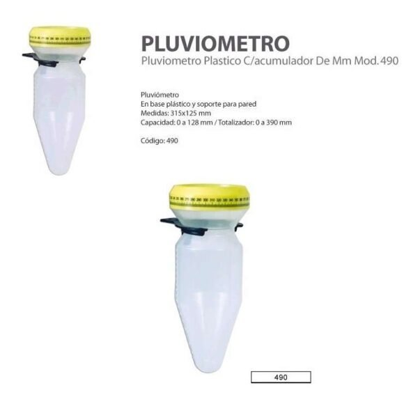 D_872498-MLA31112551227_062019-F.jpg Pluviometro Plastico C/acumulador De Mm Mod. 490