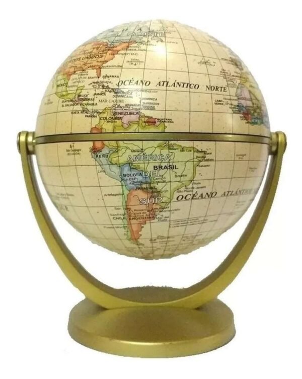 Globo Terráqueo 10cm Antiguo Base Plástico 107a Gloter Local