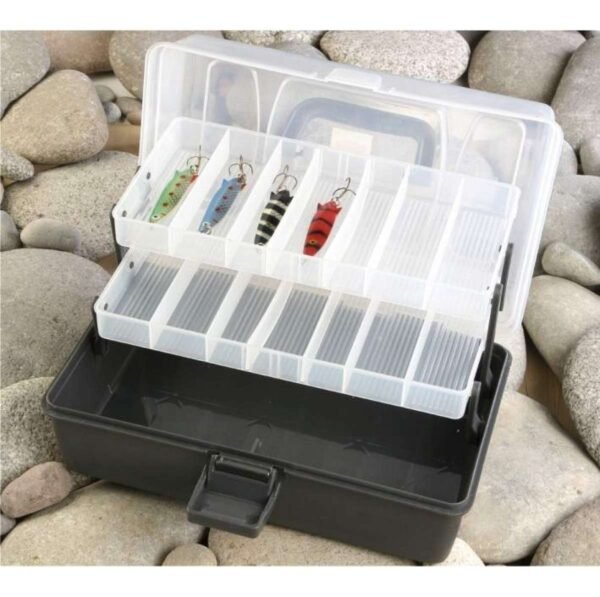 Caja De Pesca Waterdog Con 2 Bandejas 14 Divisiones Camping