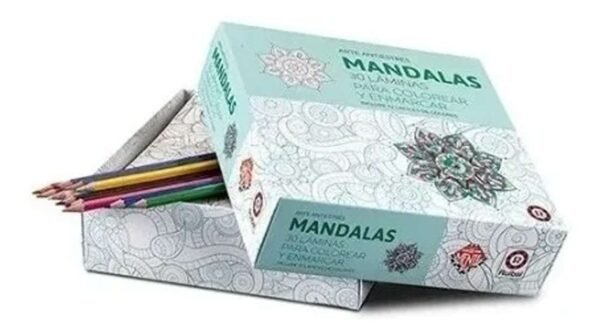 Juego Mandalas Antiestres Arte Laminas  Para Colorear Local