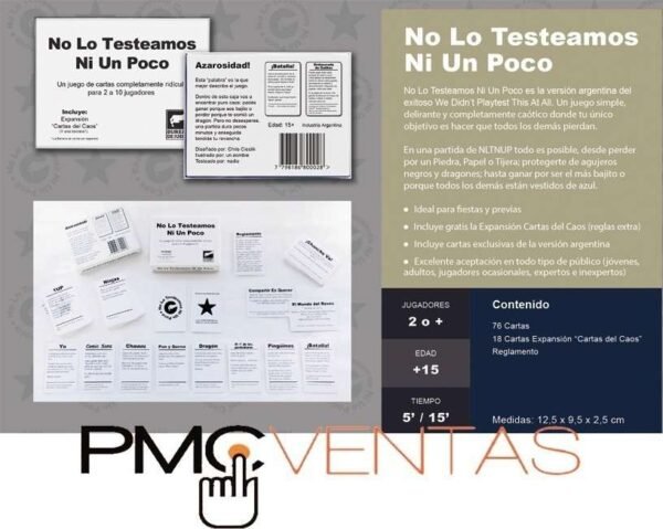 No Lo Testeamos Ni Un Poco Juego De Mesa Cartas Bureau Local