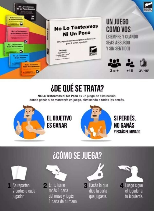 No Lo Testeamos Ni Un Poco + Expansiones Combo Juego Previas
