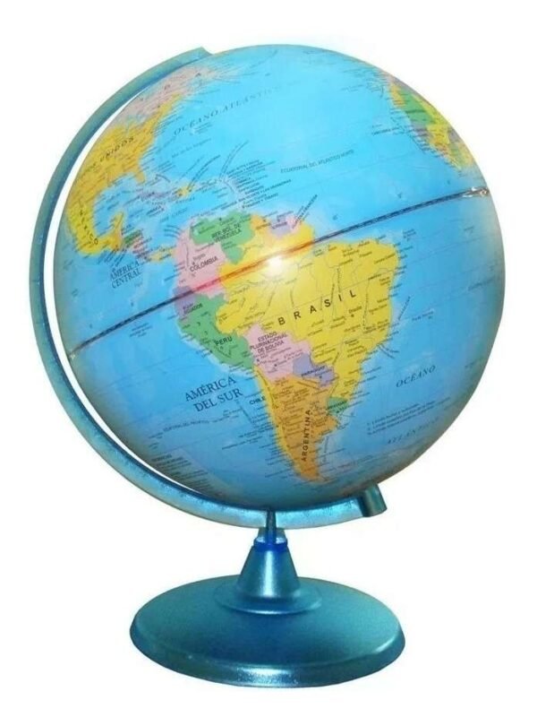 Globo Terraqueo 307lw 30cm Plastico  Luz Led Velador Local