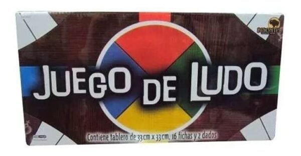 Juego De Mesa Ludo Bisonte Tablero  33x33 Cm