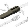 Kit Cubiertos Camping Tenedor Cuchillo Scout Supervivencia