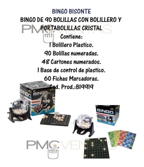 D_950230-MLA32008761978_082019-F.jpg Bingo Con Bolillero Porta Bolillas Cartones Juego Familar