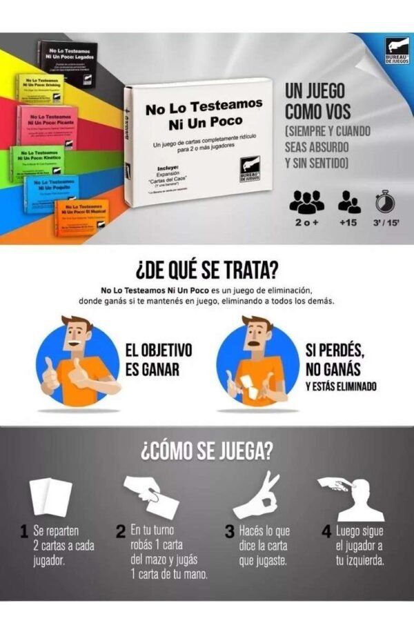 No Lo Testeamos Ni Un Poco Juego De Mesa Cartas Bureau Local