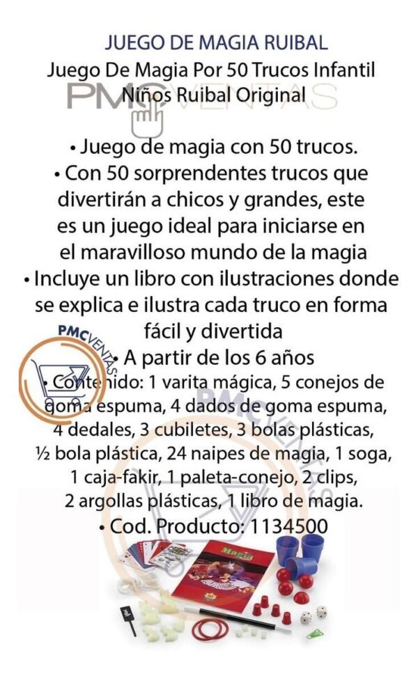 D_961666-MLA45879996465_052021-F.jpg Juego De Magia Por 50 Trucos Infantil Niños Ruibal Original