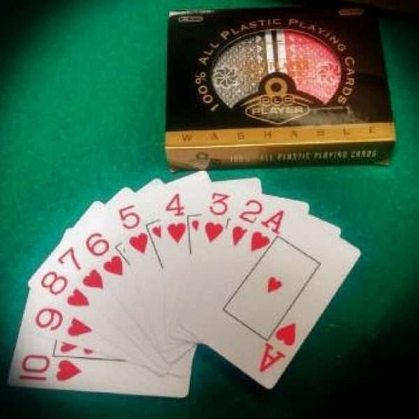 Naipes Poker Con Estuche 100% Plastico Old Player Cartas