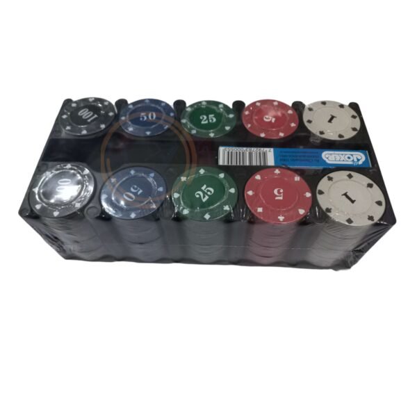 Fichas Poker 200 Fichas Contenedor Ficha 4 Gr + Un Naipe