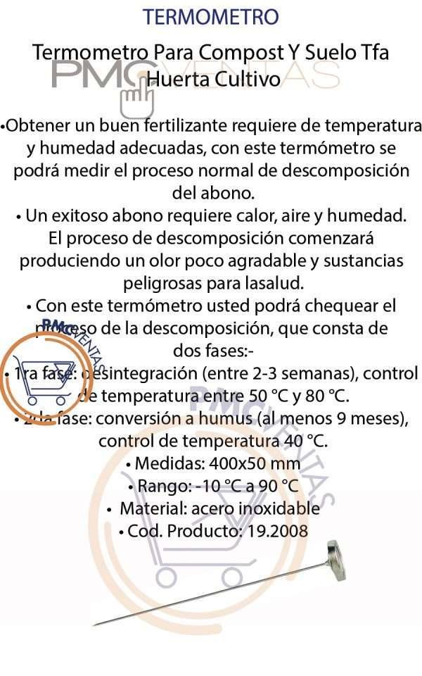 Termometro Para Compost Y Suelo Tfa Huerta Cultivo