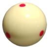 Bola Blanca De Pool Con 6 Puntos Rojos