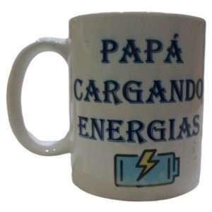 Taza De Ceramica Papa Cargando Energias Regalo Dia Del Padre