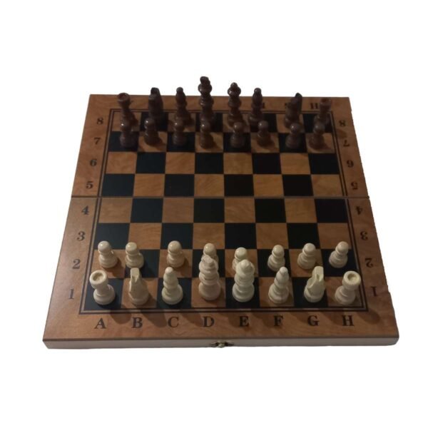 Ajedrez Madera 3 En 1 Backgammon Damas Viaje Economico