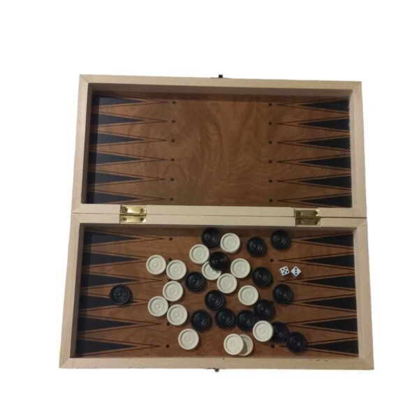Ajedrez Madera 3 En 1 Backgammon Damas Viaje Economico