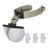 lupa lv7460 20 Lupa Binocular Galileo Manos Libres Luz Led Vincha