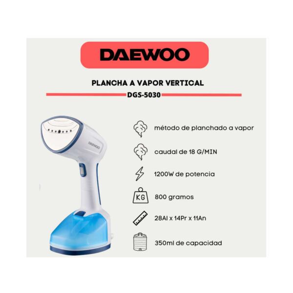 plancha a vapor portatil dgs5030 3 Plancha A Vapor Portatil 1200w Cepillo Limpieza Daewoo