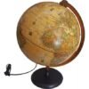 Globo Terraqueo Sepia Politico Velador Luz 30 Cm Base Madera - Imagen 2
