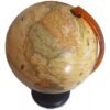 Globo Terraqueo Sepia Politico Velador Luz 30 Cm Base Madera - Imagen 4