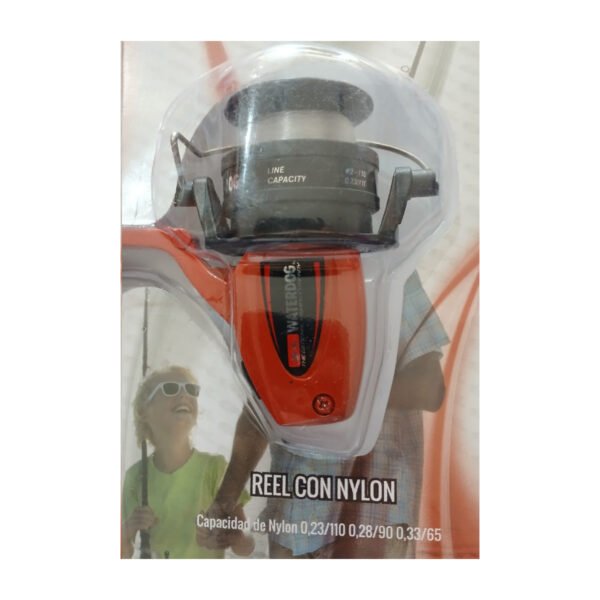 Combo Set Pesca 2.10m Waterdog Caña Telecopica  + Reel Niños