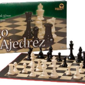 Ajedrez Tablero 49 X 49 Piezas Plastico 97 Mm Bisonte