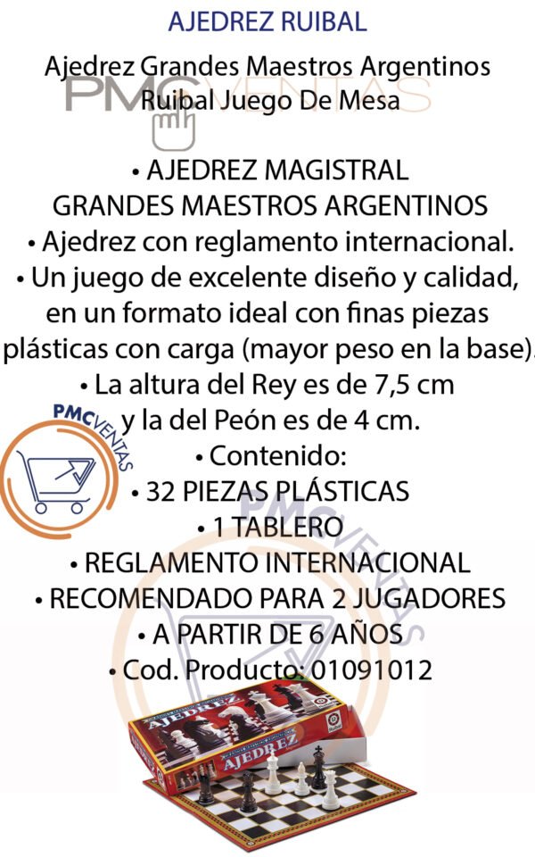 Ajedrez Grandes Maestros Argentinos  Ruibal Juego De Mesa