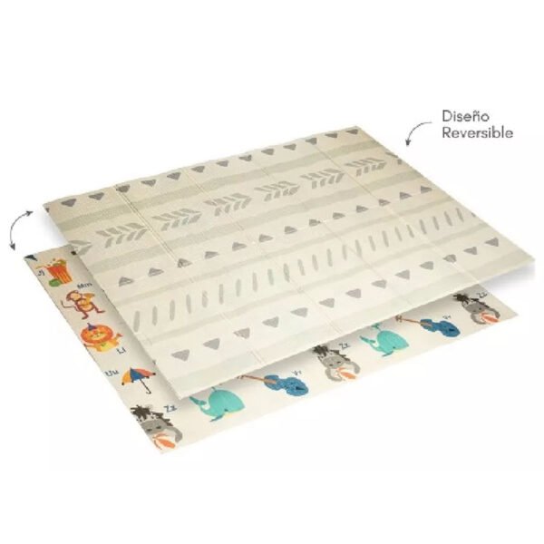 Alfombra Plegable Para Bebes Antigolpes Reversible Love