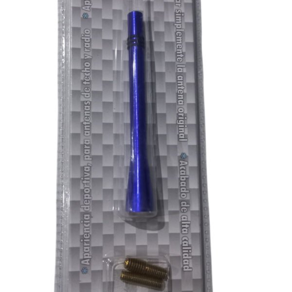 Antena De Techo Auto Corta Aluminio Azul Universal 9cm