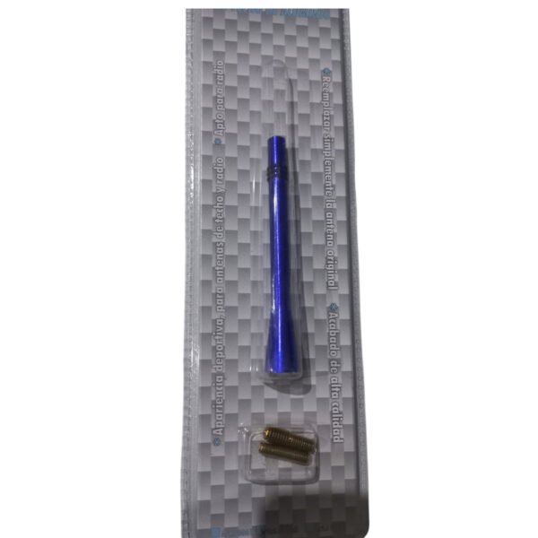 Antena De Techo Auto Corta Aluminio Azul Universal 9cm