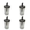 azucarera 57913887 x 4 unidades 1 Azucarera Vidrio Pico Vertedor Bar Gastronomico Set X 4