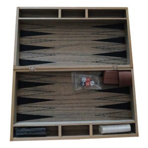 Backgammon Y Damas Valija Madera Plegable Juego Mesa 2 En 1