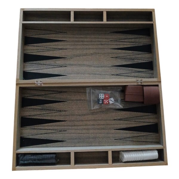 Backgammon Y Damas Valija Madera Plegable Juego Mesa 2 En 1