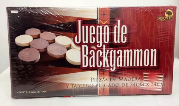 backgammon bisonte 8743 3 Juego De Mesa Backgammon Piezas De Madera Y Tablero Plegado