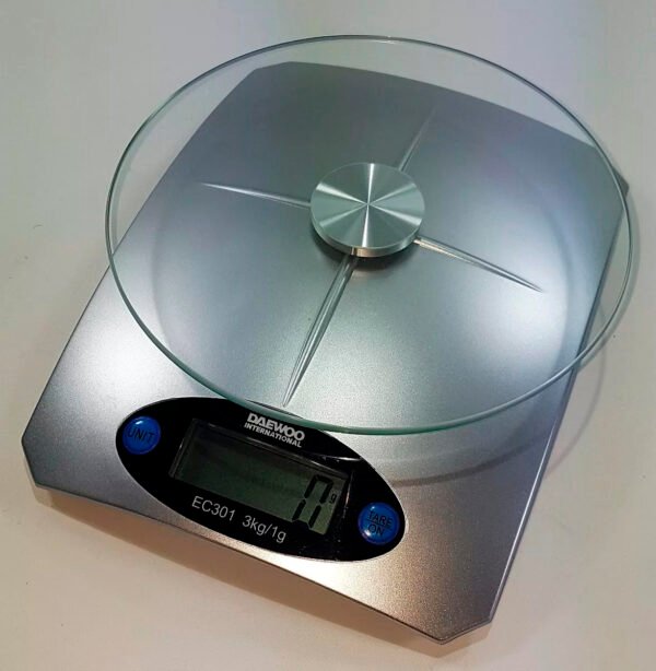 Balanza Digital Cocina Electronica 1gr A 3kg Lcd Daewoo Funcio Tara
