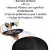 Bandeja De Mozo Antideslizante Reforzado  Negro 45 Cm X1 Uni - Imagen 2