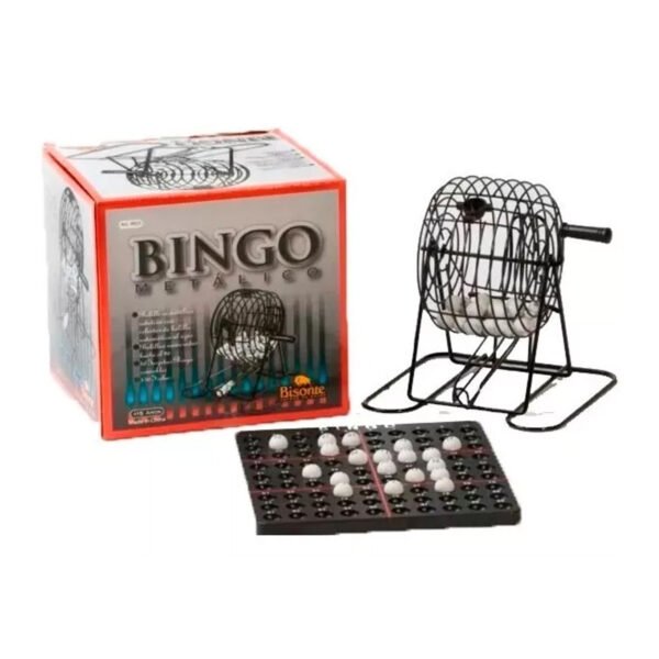 Bingo Loteria Con Bolillero Metalico 90 Bolillas Juego Local