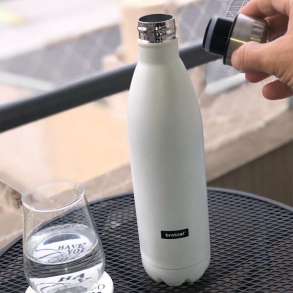 Botella 750 Ml Acero Inoxidable Mantiene  Frío Calor Broksol