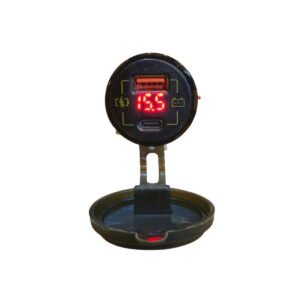 Cargador Doble Puerto Usb Y C Embutir 12v Voltimetro