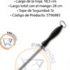 Chaira Afilador Metal Mango Plástico Rayada 28cm Largo Total - Imagen 2